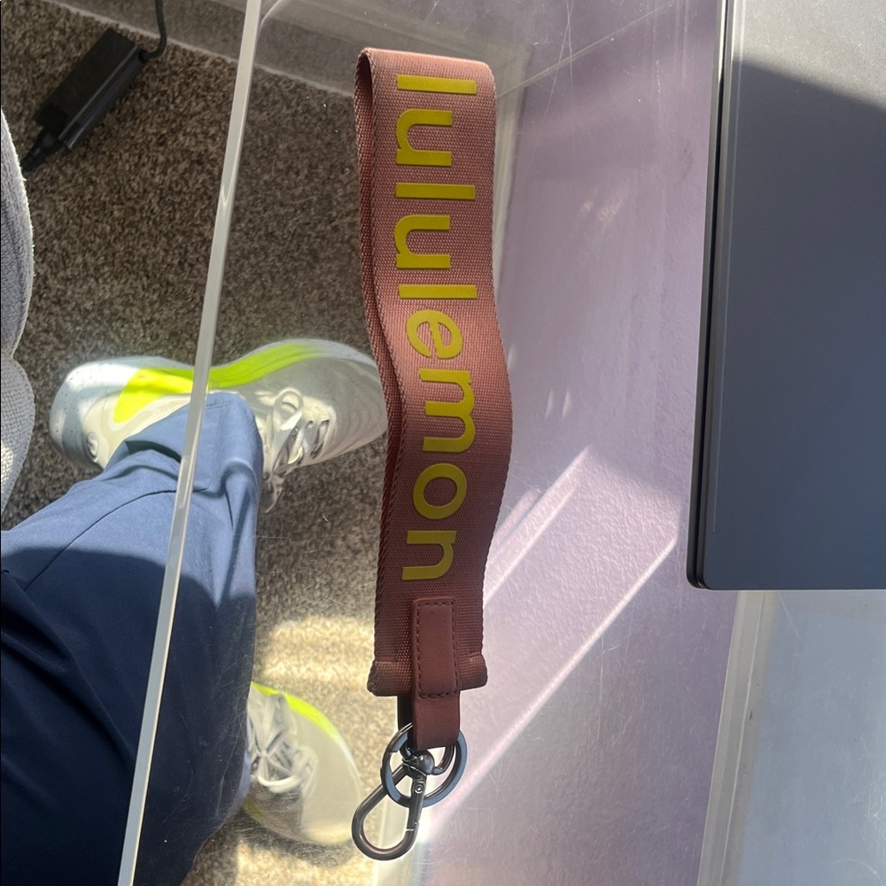 Lululemon Brown & Yellow Key Fob Strap